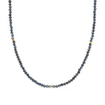 Gem Jar-Blue Sapphire Five Rondelle Necklace | 3mm-Necklaces-14k Gold Filled, Blue Sapphire-Blue Ruby Jewellery-Vancouver Canada
