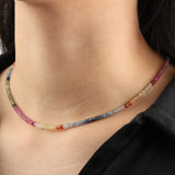Gem Jar-Mix Stone Necklace | 3.5mm-Necklaces-Blue Ruby Jewellery-Vancouver Canada