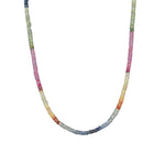 Mix Stone Necklace |3.5mm 14k Gold Filled, Multi Sapphire, Ruby