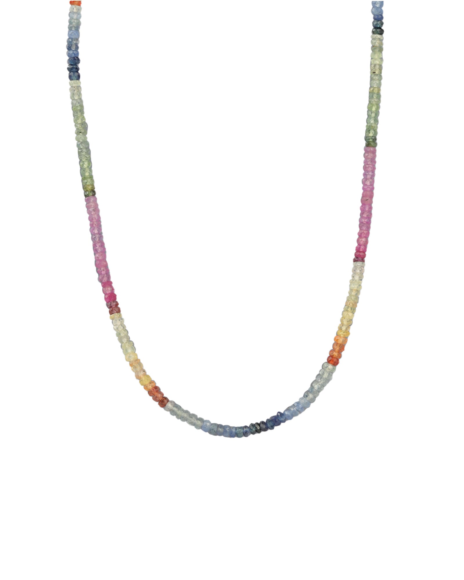 Mix Stone Necklace |3.5mm 14k Gold Filled, Multi Sapphire, Ruby