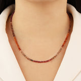 Gem Jar-Autumn Mix Beaded Necklace | 3.5mm-Necklaces-Blue Ruby Jewellery-Vancouver Canada