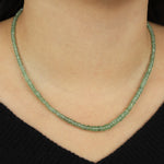 Gem Jar-Graduated Green Kyanite Beaded Necklace-Necklaces-Blue Ruby Jewellery-Vancouver Canada