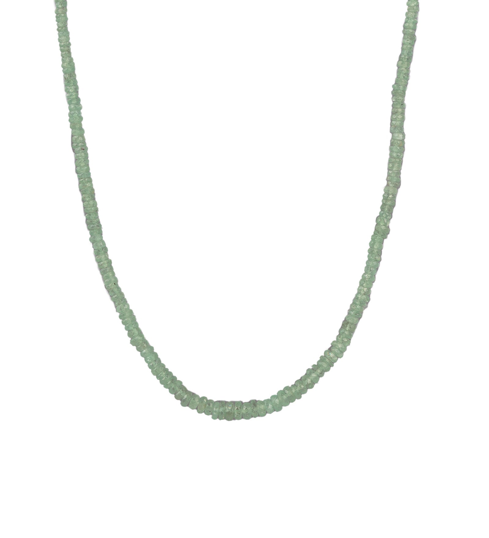 Graduated Green Kyanite Beaded Necklace | 3 - 5mm 14k Gold Filled, Green Kyanite