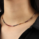 Gem Jar-Mix Stone Necklace | 3mm-Necklaces-Blue Ruby Jewellery-Vancouver Canada