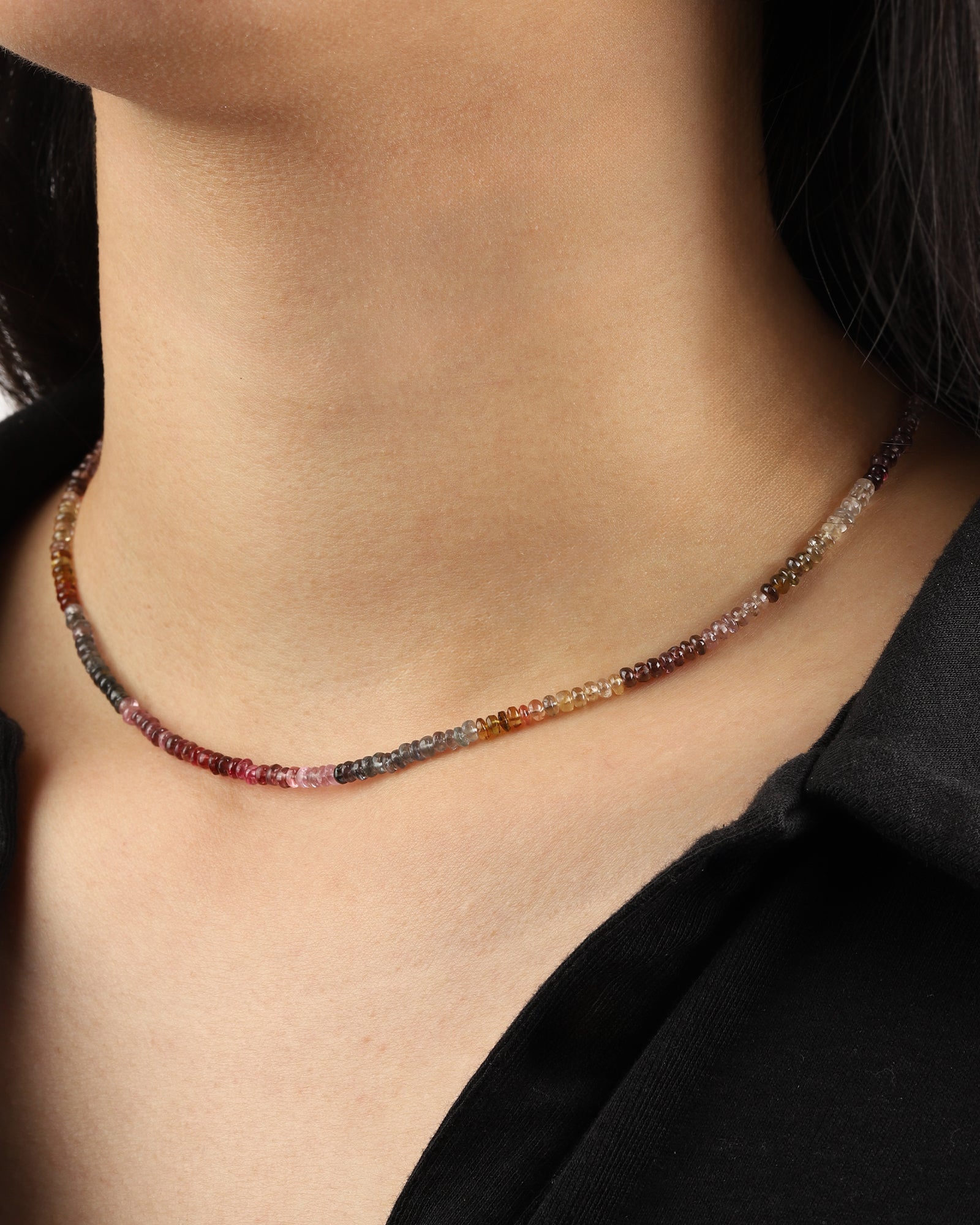 Gem Jar-Mix Stone Necklace | 3mm-Necklaces-Blue Ruby Jewellery-Vancouver Canada