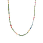 Spring Mix Sapphire Beaded Necklace 14k Gold Filled, Sapphire Mix