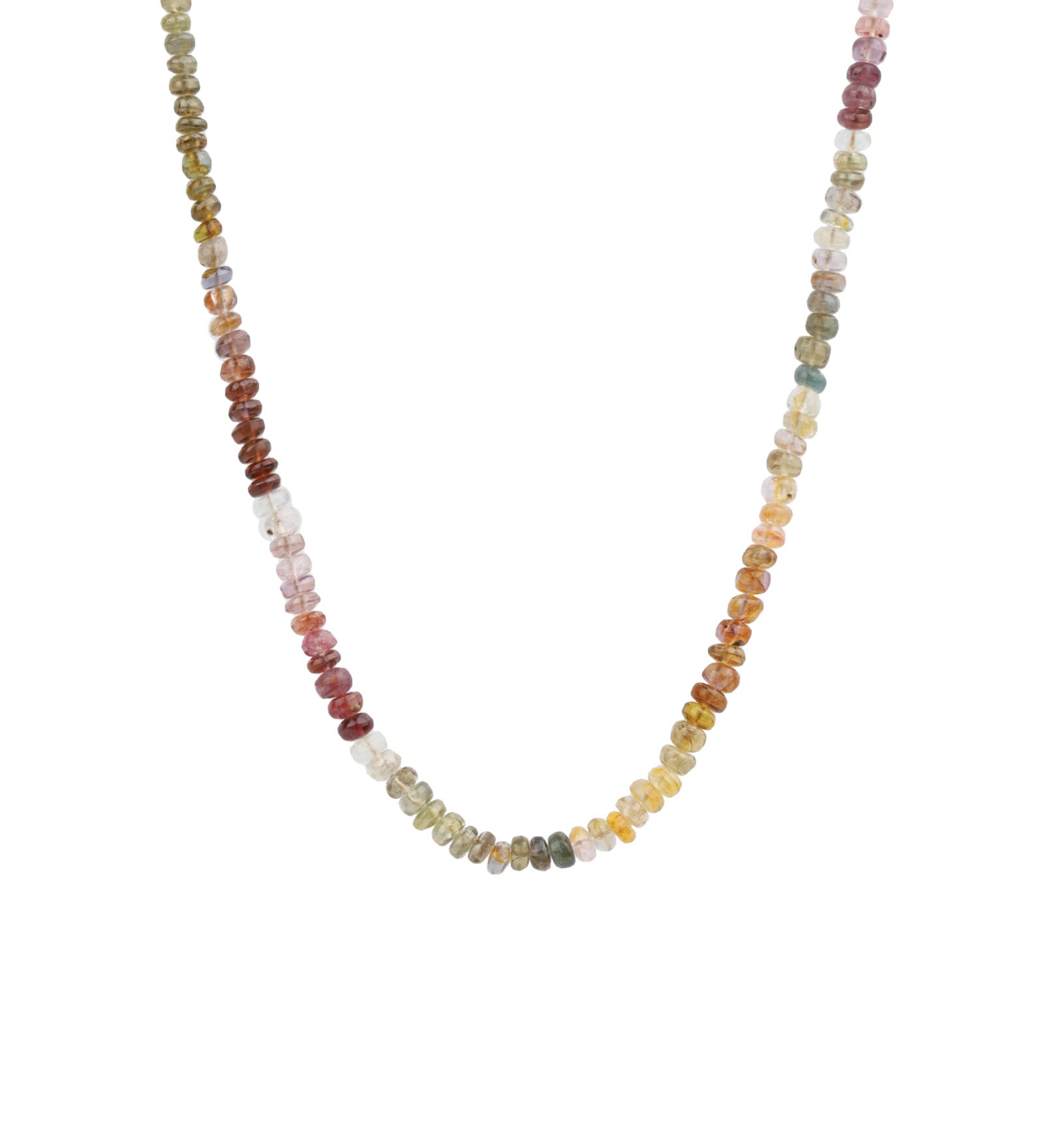 Autumn Mix Spinel Beaded Necklace 14k Gold Filled, Spinel