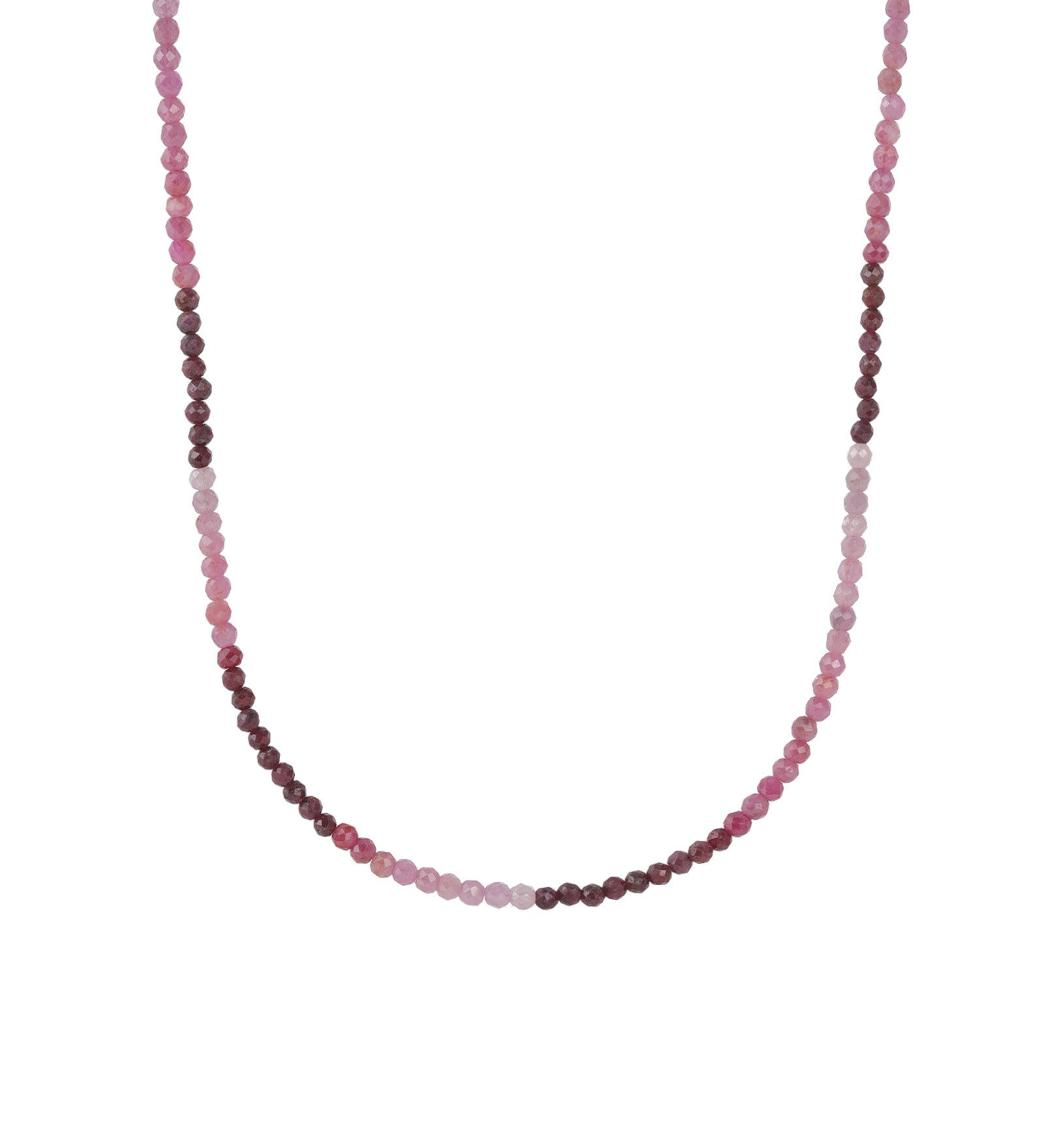 Ruby Mix Beaded Necklace | 3mm 14k Gold Filled, Ruby