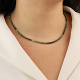 Gem Jar-Green Tourmaline Mix Beaded Necklace | 4mm-Necklaces-Blue Ruby Jewellery-Vancouver Canada