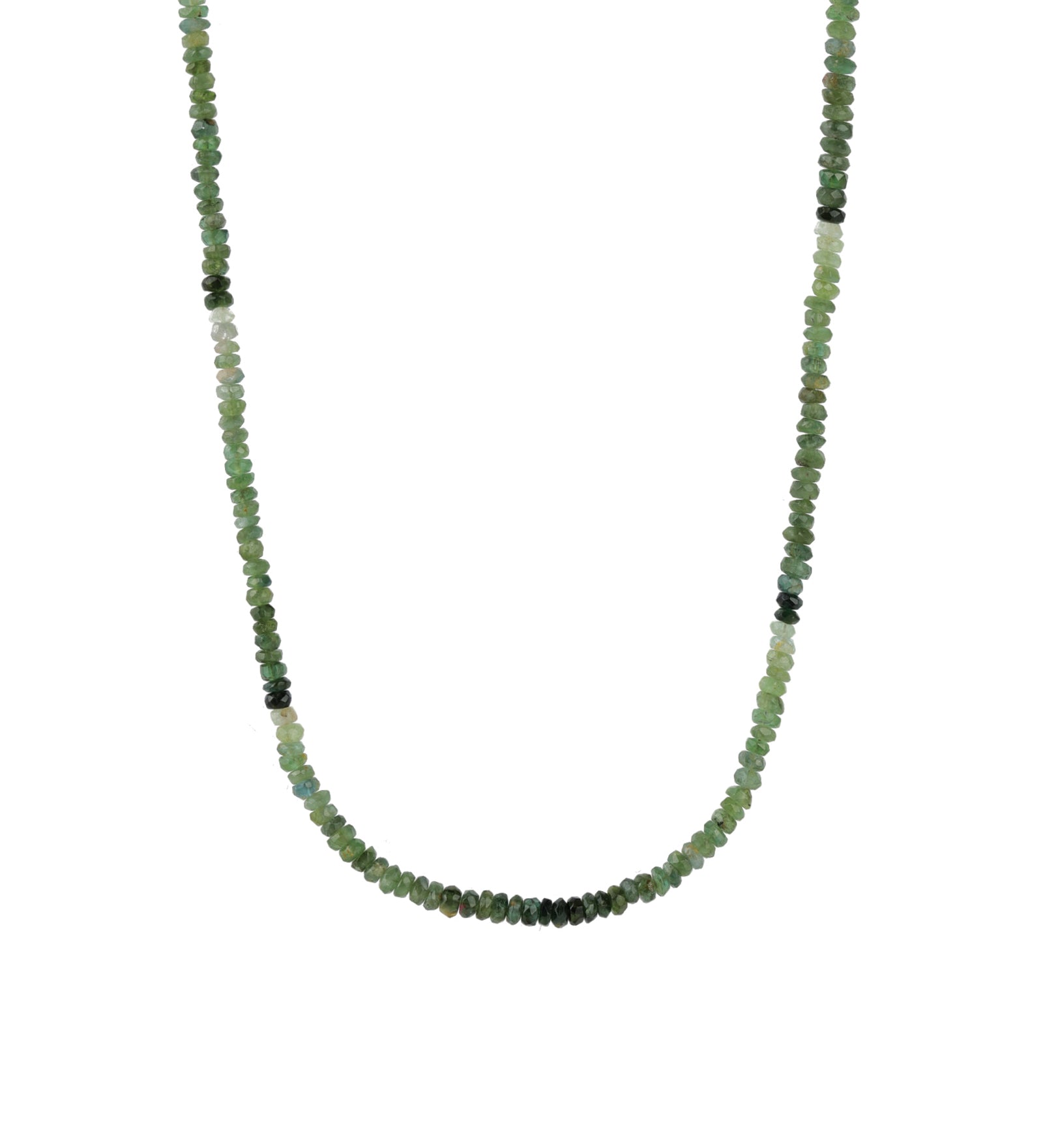 Green Tourmaline Mix Beaded Necklace | 4mm 14k Gold Filled, Green Tourmaline