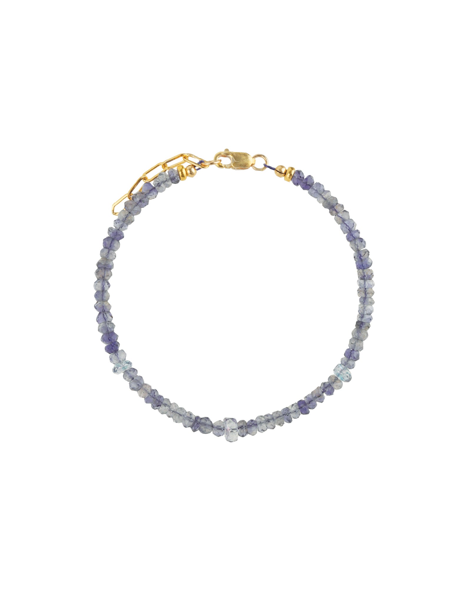 Gem Jar-Blue Mix Stone Bracelet | 3-6mm-Bracelets-14k Gold Filled, Iolite, Mystic Blue Topaz-Blue Ruby Jewellery-Vancouver Canada