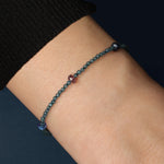 Gem Jar-Blue Mixed Stone Bracelet | 2-6mm-Bracelets-Blue Ruby Jewellery-Vancouver Canada