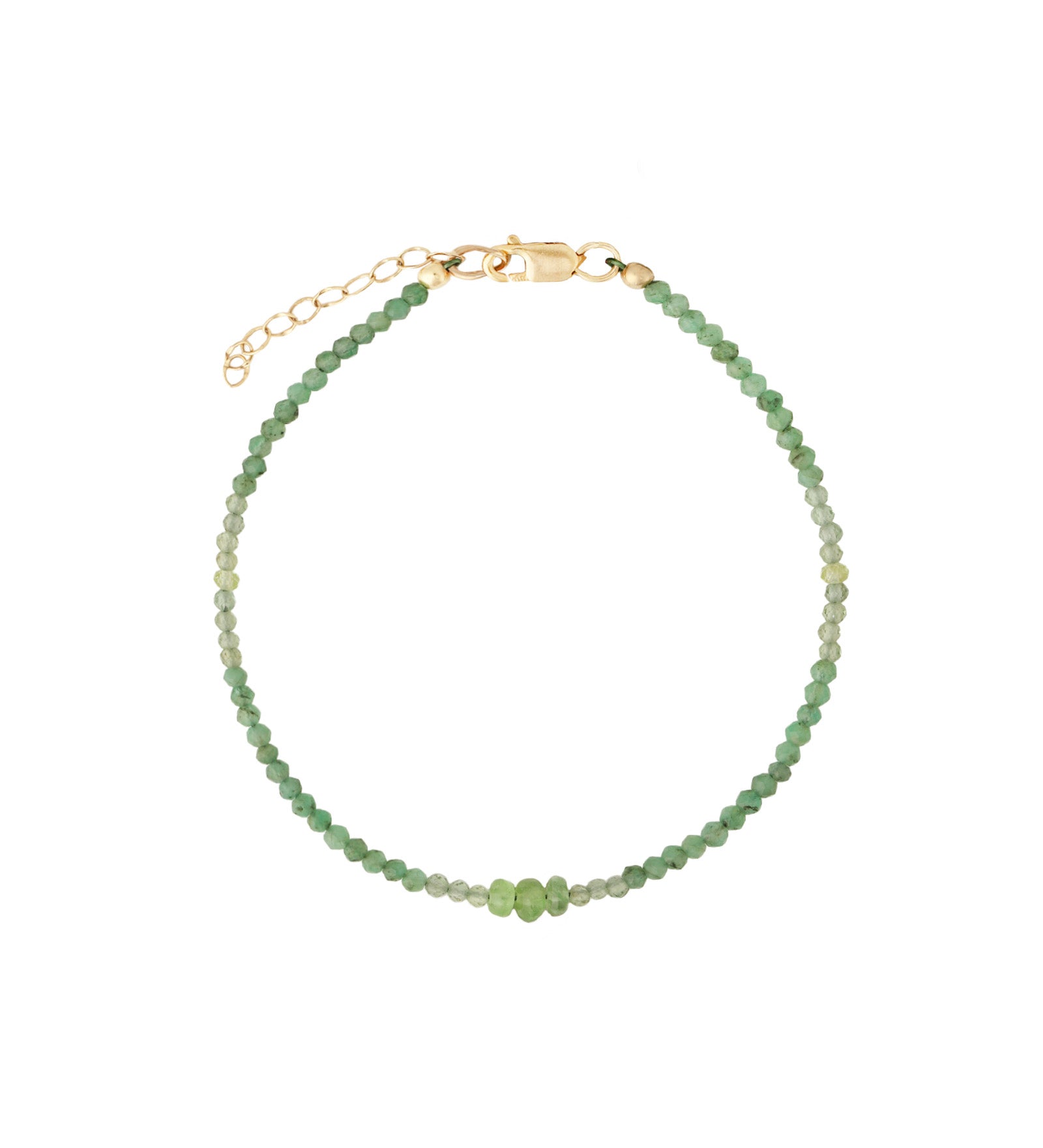 Gem Jar-Green Mix Stone Bracelet | 2mm - 4mm-Bracelets-14k Gold Filled, Emerald, Green Apatite-Blue Ruby Jewellery-Vancouver Canada