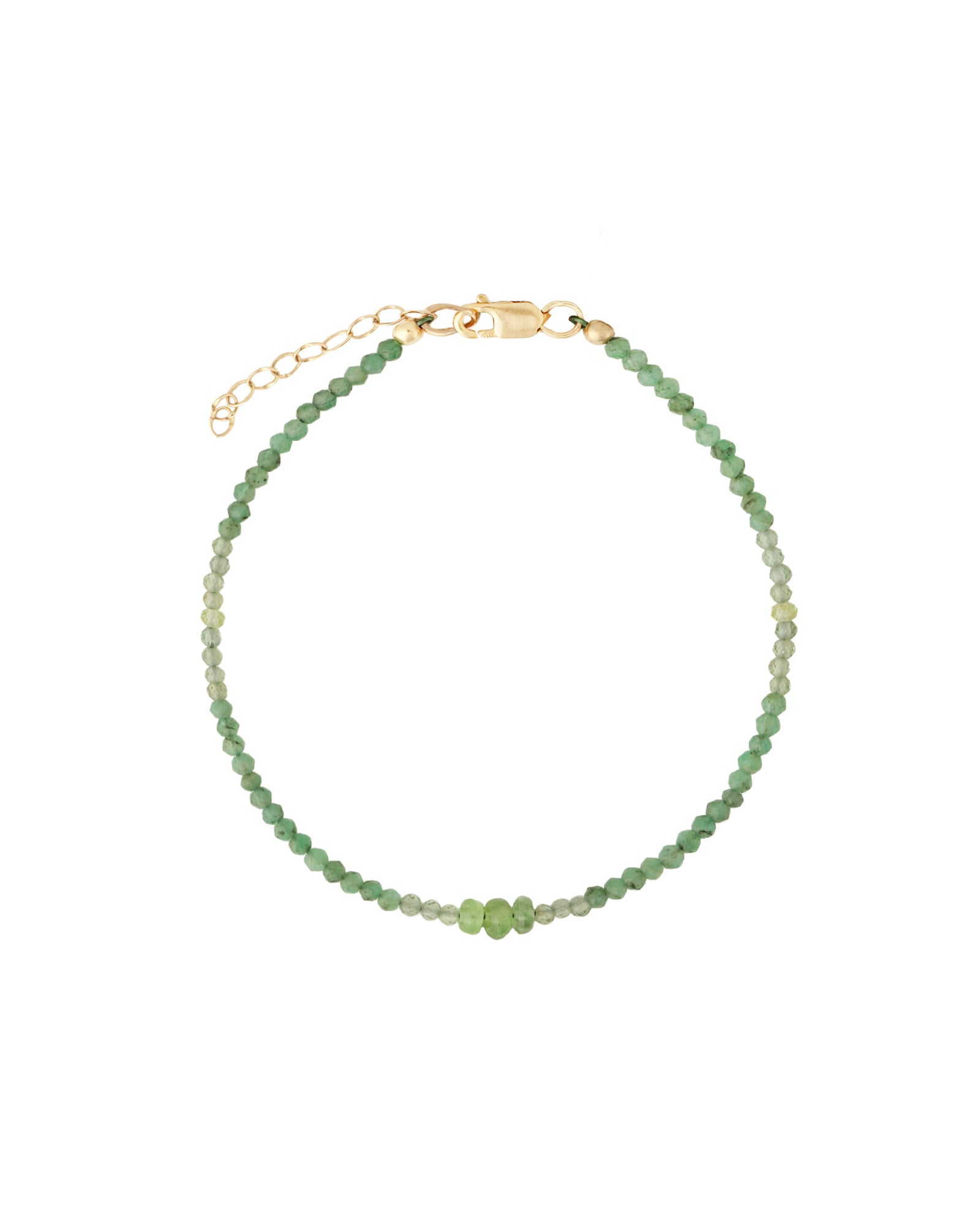 Gem Jar-Green Mix Stone Bracelet | 2mm - 4mm-Bracelets-14k Gold Filled, Emerald, Green Apatite-Blue Ruby Jewellery-Vancouver Canada