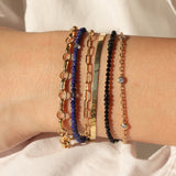 Gem Jar-Blue Mix Stone Bracelet | 3mm - 4mm-Bracelets-Blue Ruby Jewellery-Vancouver Canada
