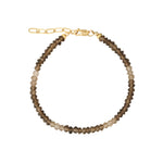 Gem Jar-Smoky Quartz Beaded Bracelet | 3mm - 4mm-Bracelets-14k Gold Filled, Smoky Quartz-Blue Ruby Jewellery-Vancouver Canada