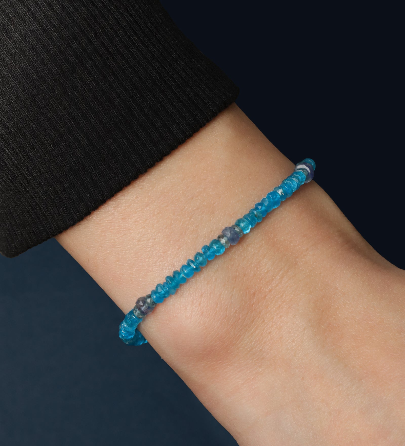 Gem Jar-Neon Apatite Mix Stone Bracelet | 3mm - 6mm-Bracelets-Blue Ruby Jewellery-Vancouver Canada