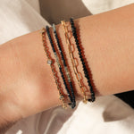 Gem Jar-Blue Sapphire Wrap Bracelet | 2mm-Bracelets-Blue Ruby Jewellery-Vancouver Canada