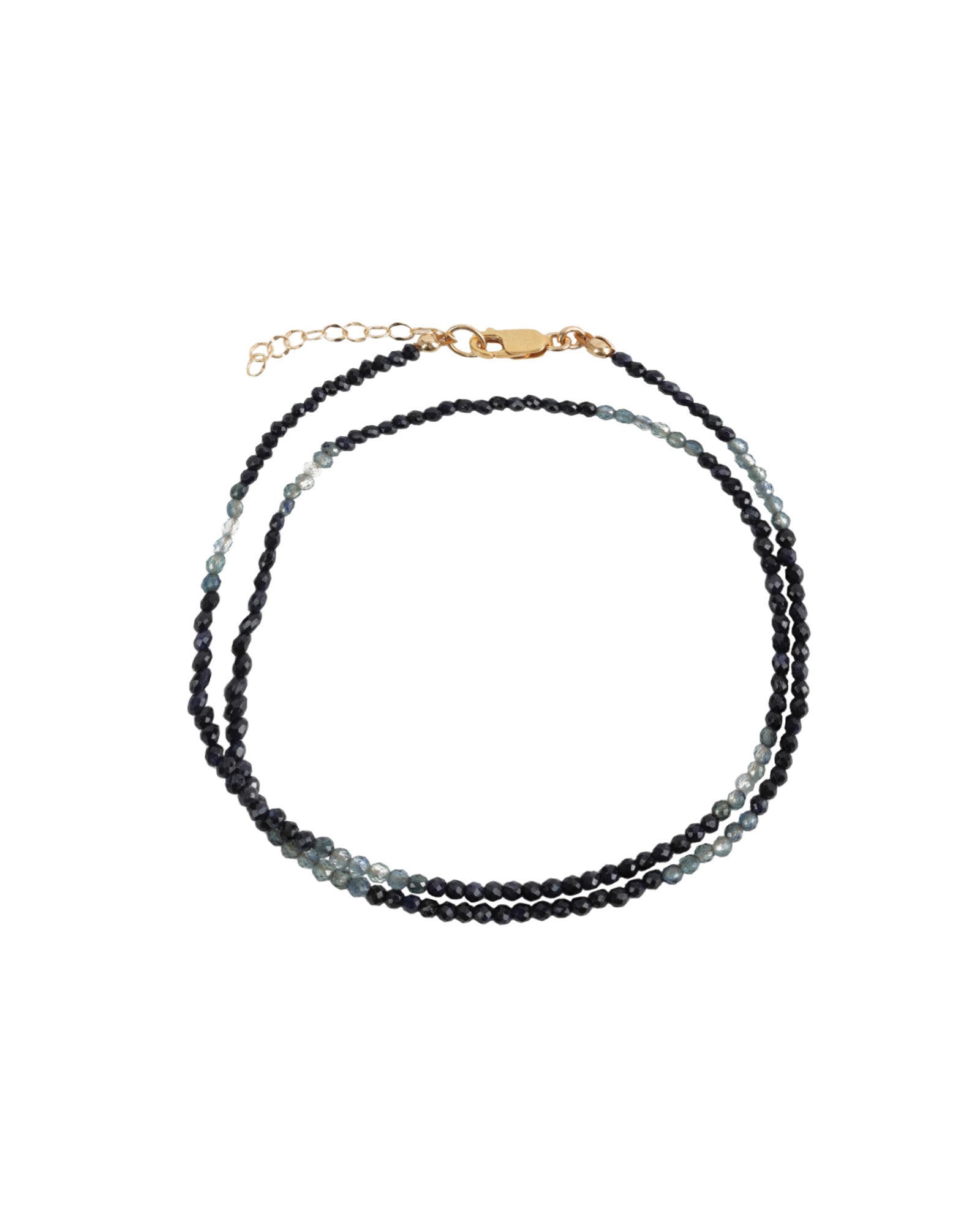 Gem Jar-Blue Sapphire Wrap Bracelet | 2mm-Bracelets-14k Gold Filled, Blue Sapphire-Blue Ruby Jewellery-Vancouver Canada