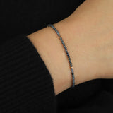 Gem Jar-Blue Sapphire Beaded Bracelet | 2.5mm-Bracelets-Blue Ruby Jewellery-Vancouver Canada