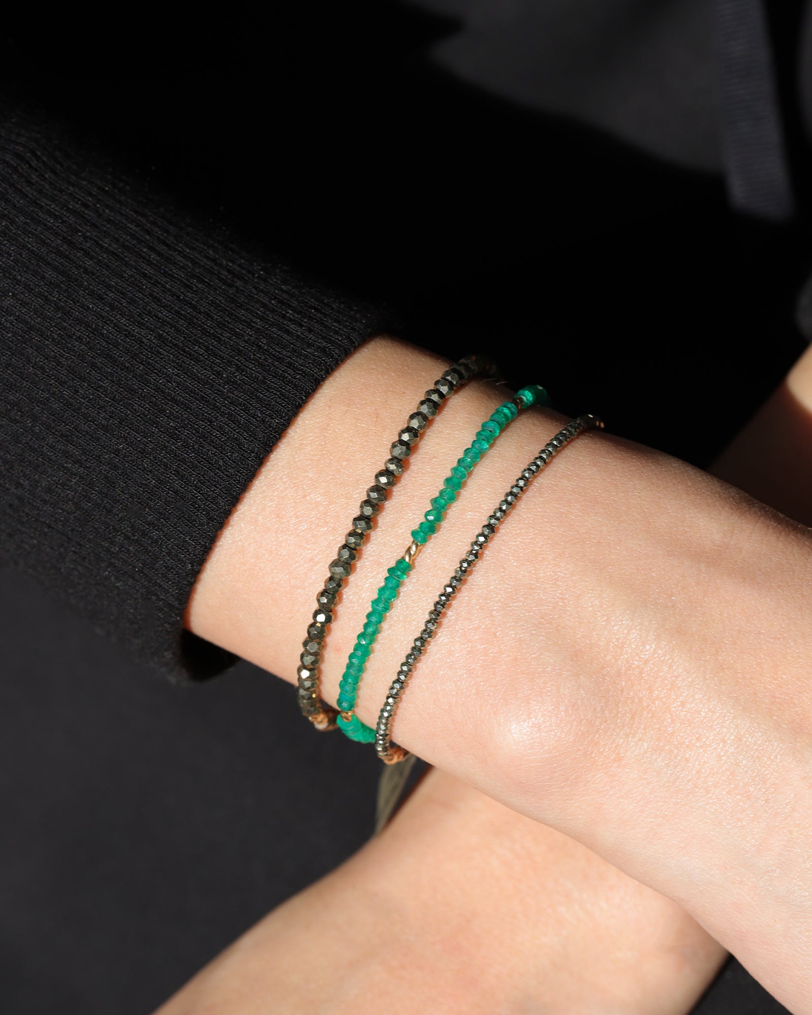 Gem Jar-Stone Twist Bead Bracelet | 2.5mm-Bracelets-Blue Ruby Jewellery-Vancouver Canada