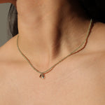 Gem Jar-Green Apatite & Prasiolite Drop Necklace | 2mm-Necklaces-Blue Ruby Jewellery-Vancouver Canada