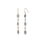 Gem Jar-Oval Labradorite Mixed Drop Hooks-Earrings-14k Gold Filled, Labradorite-Blue Ruby Jewellery-Vancouver Canada