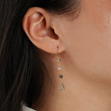 Stoned By Gem Jar-Rutilated Quartz Wire Wrapped Drop Hooks-Earrings-Blue Ruby Jewellery-Vancouver Canada