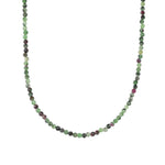 Ruby Zoisite Stone Necklace | 3.5mm 14k Gold Filled, Ruby Zoisite