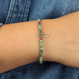 Gem Jar-Snake Charm Ruby Zoisite Bracelet | 2.5-3mm-Bracelets-Blue Ruby Jewellery-Vancouver Canada