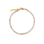 Gem Jar-Three Rondelle Pink Sapphire Stone Bracelet | 3mm-Bracelets-14k Gold Filled, Pink Sapphire-Blue Ruby Jewellery-Vancouver Canada