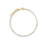 Gem Jar-Rainbow Moonstone Three Rondelle Stone Bracelet | 3mm-Bracelets-14k Gold Filled, Rainbow Moonstone-Blue Ruby Jewellery-Vancouver Canada