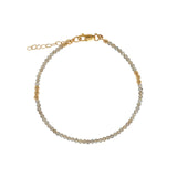 Gem Jar-Mystic Labradorite Nugget Bracelet | 2.5mm-Bracelets-14k Gold Filled, Mystic Labradorite-Blue Ruby Jewellery-Vancouver Canada