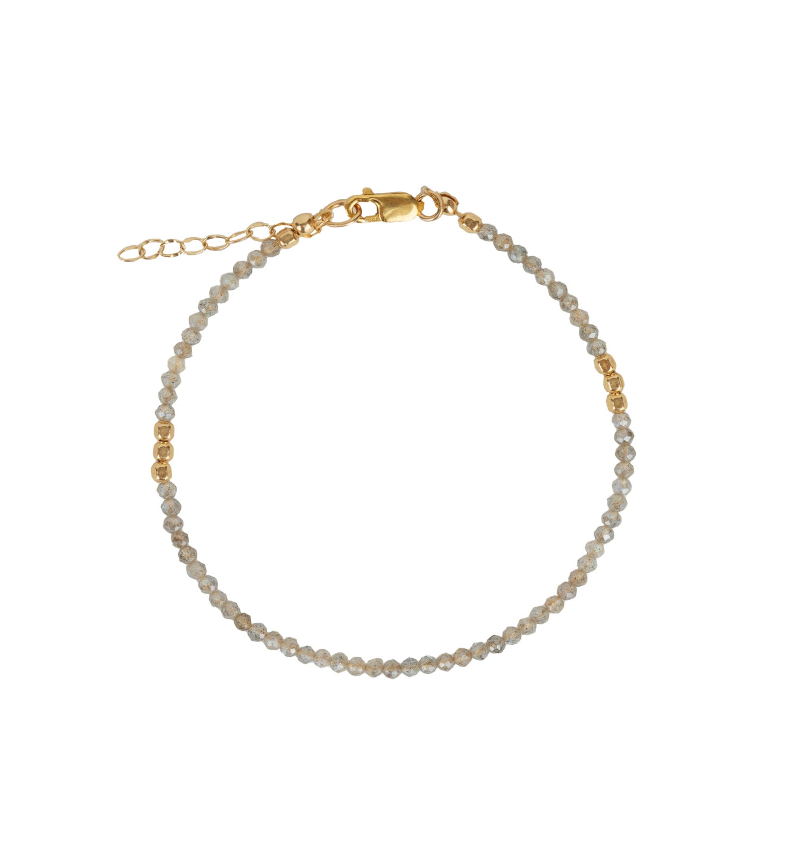 Gem Jar-Mystic Labradorite Nugget Bracelet | 2.5mm-Bracelets-14k Gold Filled, Mystic Labradorite-Blue Ruby Jewellery-Vancouver Canada