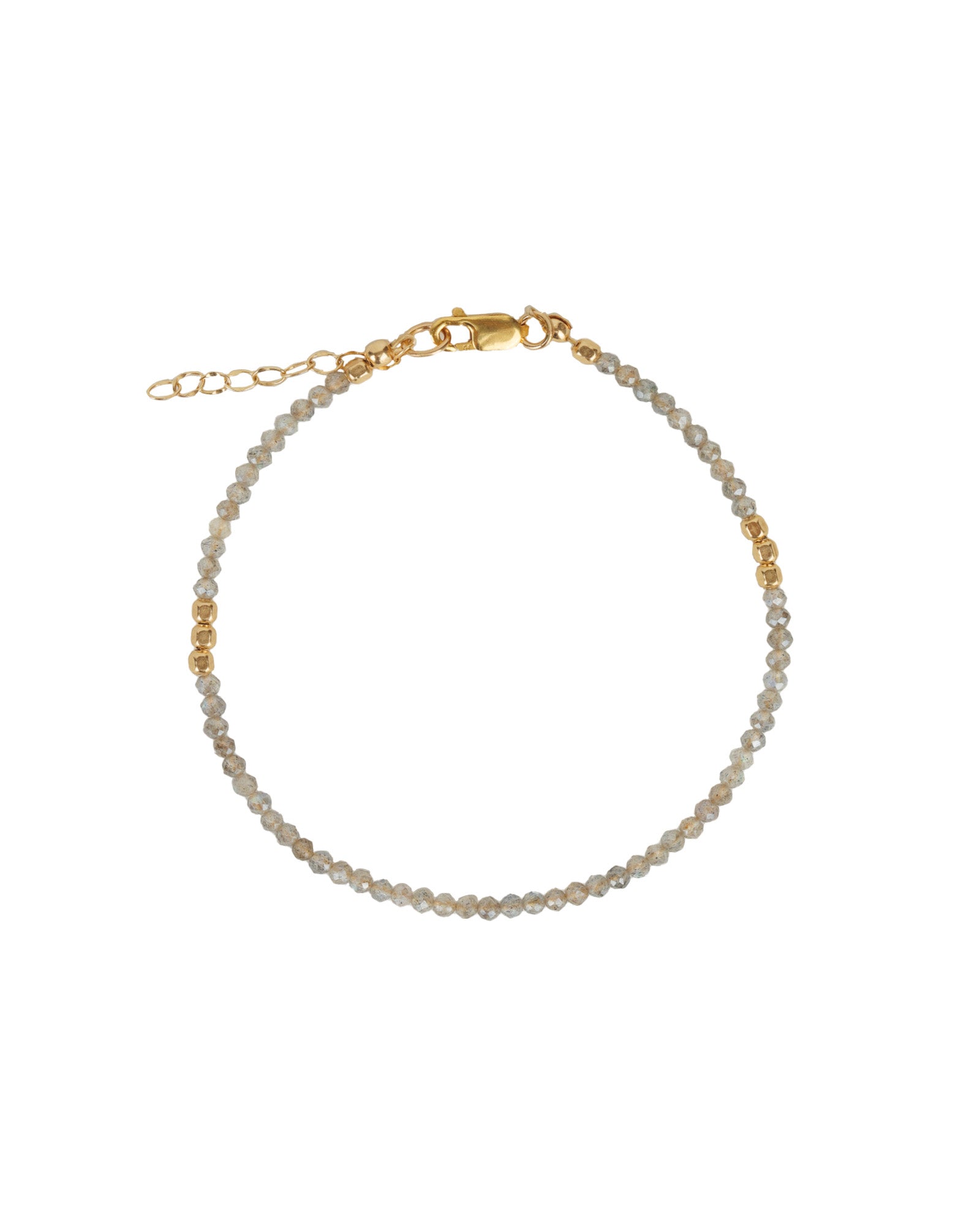 Gem Jar-Mystic Labradorite Nugget Bracelet | 2.5mm-Bracelets-14k Gold Filled, Mystic Labradorite-Blue Ruby Jewellery-Vancouver Canada