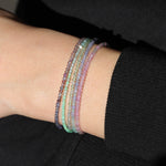 Five Wrap Stone Bracelet | 2mm 14k Gold Filled, Rainbow Mix