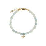 Butterfly Drop Aquamarine Bracelet | 5mm 14k Gold Filled, Aquamarine, Cubic Zirconia