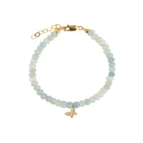 Butterfly Drop Aquamarine Bracelet | 5mm 14k Gold Filled, Aquamarine, Cubic Zirconia