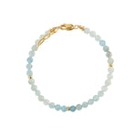 Aquamarine Nugget Bracelet | 4mm 14k Gold Filled, Aquamarine