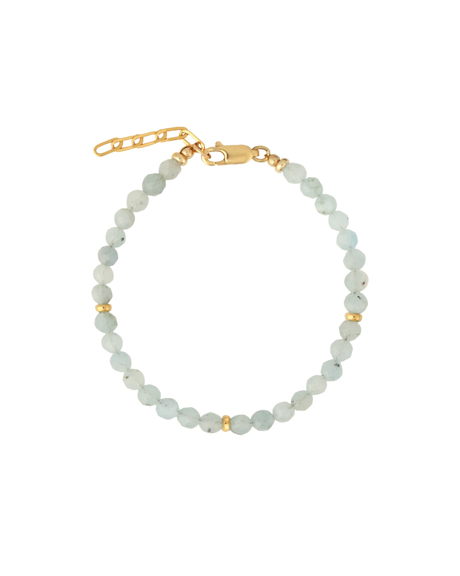 Gem Jar-Aquamarine Sphere Beaded Bracelet | 4mm-Bracelets-14k Gold Filled, Aquamarine-Blue Ruby Jewellery-Vancouver Canada