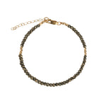 Pyrite Nugget Bracelet | 3mm 14k Gold Filled, Pyrite