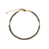 Pyrite Nugget Bracelet | 3mm 14k Gold Filled, Pyrite
