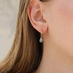 Gem Jar-Aquamarine Teardrop Floating Drop Huggies | 10mm-Earrings-Blue Ruby Jewellery-Vancouver Canada