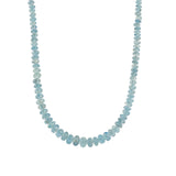 Gradual Aquamarine Stone Necklace | 3-6mm 14k Gold Filled, Aquamarine