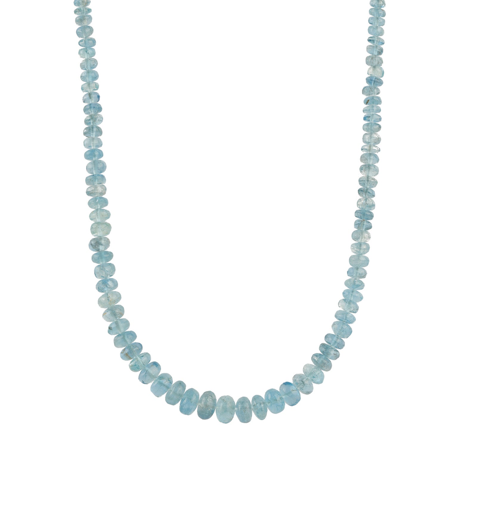 Gradual Aquamarine Stone Necklace | 3-6mm 14k Gold Filled, Aquamarine