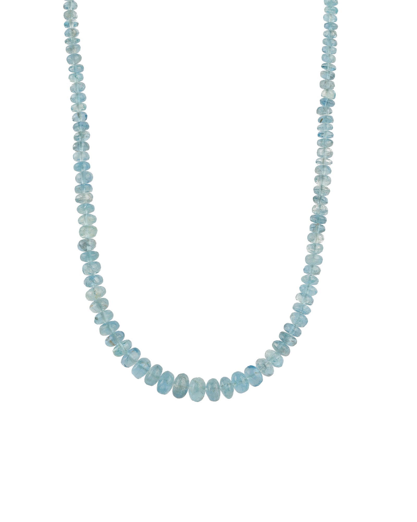 Gradual Aquamarine Stone Necklace | 3-6mm 14k Gold Filled, Aquamarine