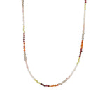 Mix Stone Necklace | 2.5mm 14k Gold Filled, Garnet, Peridot, Quartz