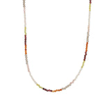 Mix Stone Necklace | 2.5mm 14k Gold Filled, Garnet, Peridot, Quartz