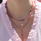 Gem Jar-Mix Stone Drop Lariat-Necklaces-Blue Ruby Jewellery-Vancouver Canada