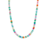 Mixed Opal Beaded Necklace 14k Gold Filled, Multicoloured Opal